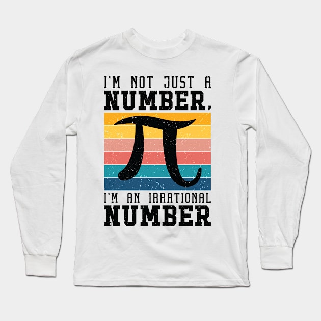 Pi Day Retro Mathematics Pi Symbol Math Number Long Sleeve T-Shirt by Tom´s TeeStore